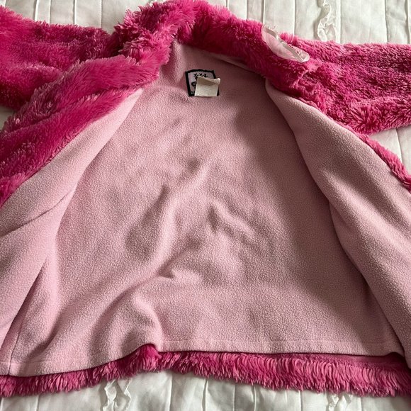 Corky and Company Vintage 4T Pink Floral Fluffy Coat - Picture 5 of 6